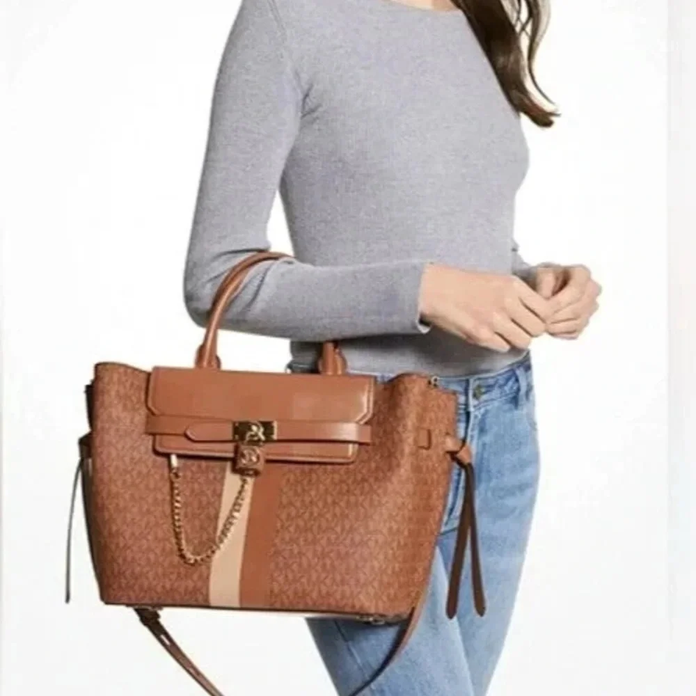 NWT Michael Kors Hamilton Legacy Large Belted Satchel - Picture 1 of 16